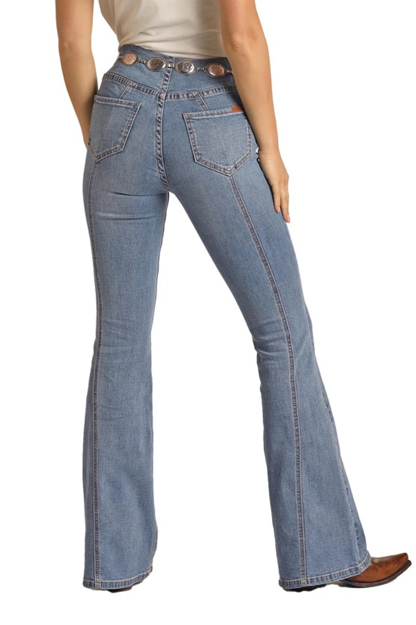 High Rise Extra Stretch Pull On Flare Jeans (RRWD6PR0S7) 2 High Rise Extra Stretch Pull On Flare Jeans (RRWD6PR0S7) - Image 2