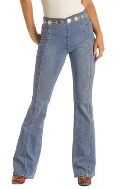High Rise Extra Stretch Pull On Flare Jeans (RRWD6PR0S7)