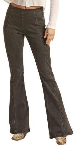 High Rise Extra Stretch Black Pull-On Jeans
