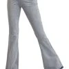 Bargain Bells High Rise Stretch Light Wash Pull-On Flare Jeans