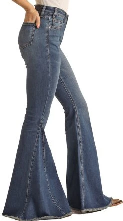 High Rise Extra Stretch Medium Wash Bell Bottom Jeans -RodeoRave RRWD7HRZQK AZ 69341.1661377571