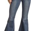High Rise Extra Stretch Medium Wash Bell Bottom Jeans