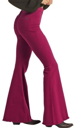 High Rise Stretch Magenta Bell Bottom Jeans -RodeoRave RRWD7PRZR8 AZ 09148.1661201564