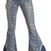 Button Bells High Rise Extra Stretch Star Flare Jeans