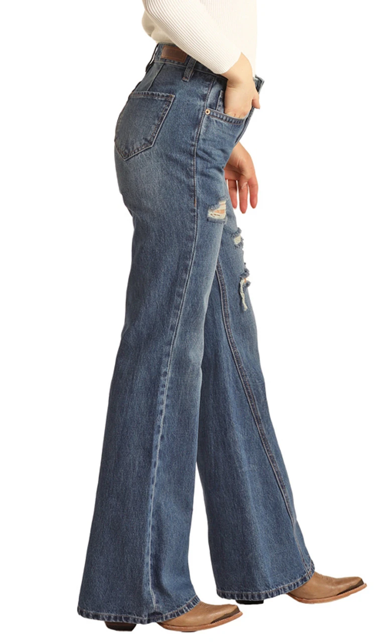 High Rise Palazzo Flare Jeans 3 High Rise Palazzo Flare Jeans - Image 3