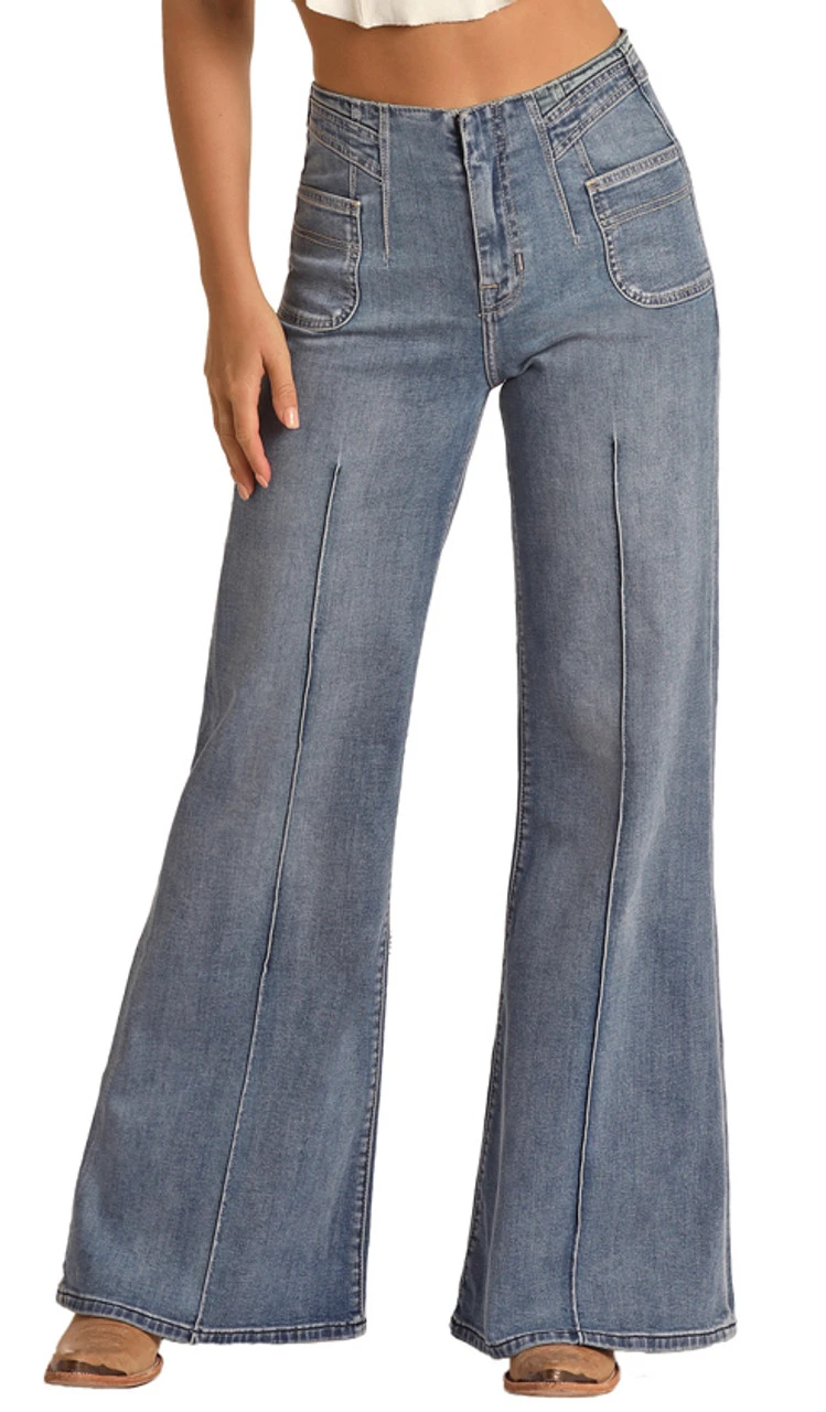 High Rise Extra Stretch Palazzo Flare Jeans (RRWD8HR0SJ) 2 High Rise Extra Stretch Palazzo Flare Jeans (RRWD8HR0SJ) - Image 2
