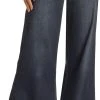 High Rise Extra Stretch Square Pocket Palazzo Flare Jeans