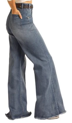 High Rise Extra Stretch Air Denim Palazzo Flare Jeans -RodeoRave RRWD8HRZTV A 54917.1657654871