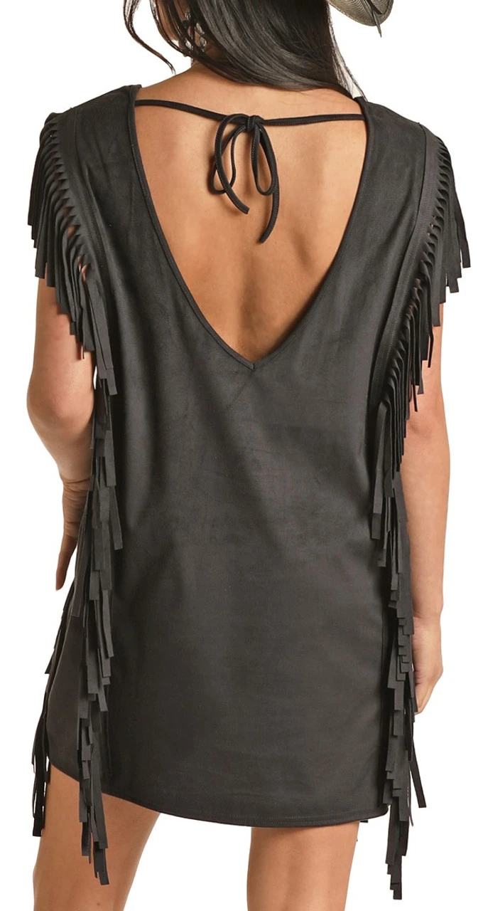 Fringe Microsuede Dress 2 Fringe Microsuede Dress - Image 2