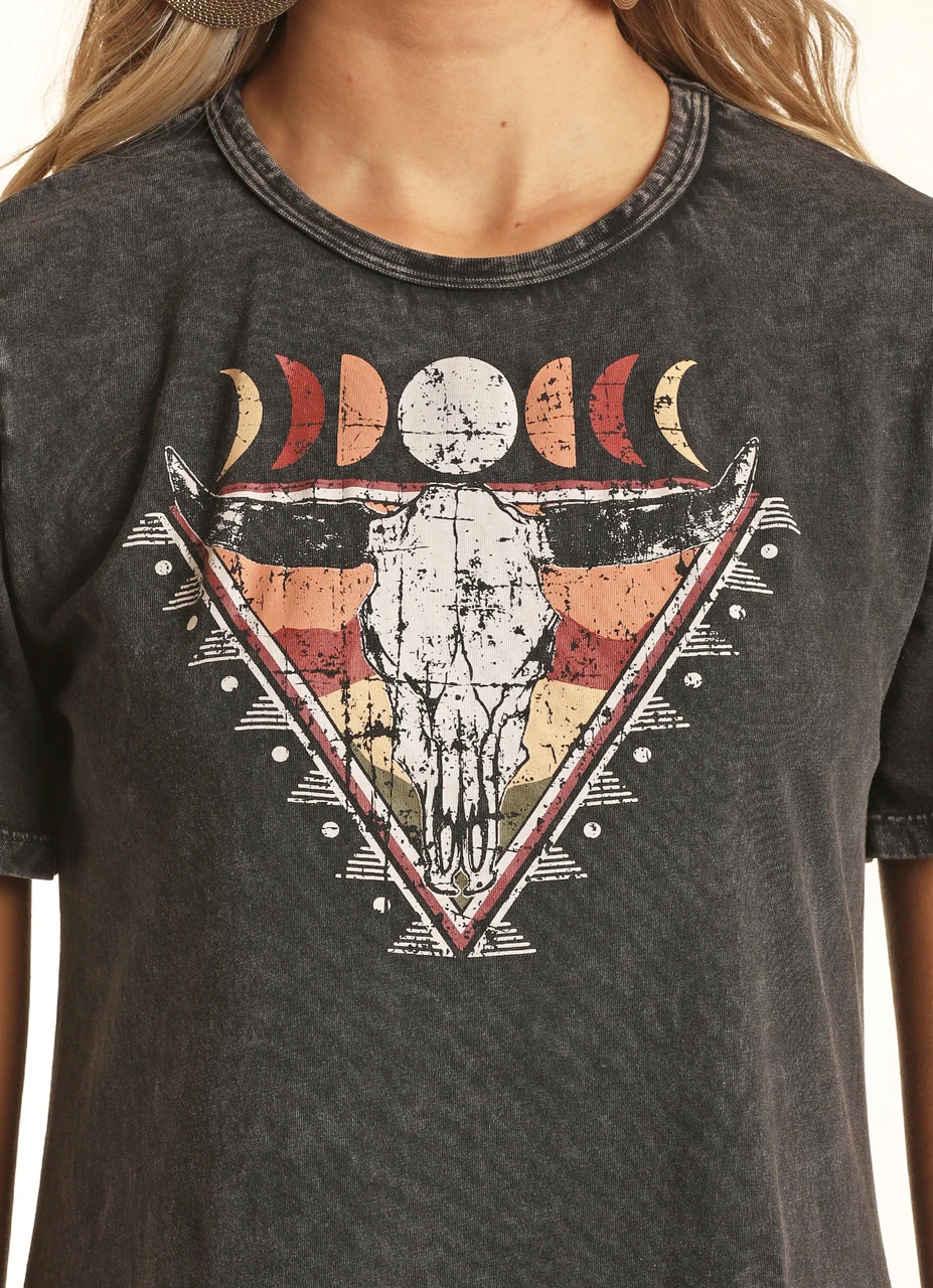 Cow Skull Graphic T-shirt Dress 2 Cow Skull Graphic T-shirt Dress - Image 2