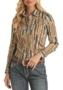 Aztec Pattern Long Sleeve Aztec Shirt