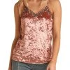 Rose Velvet Cami