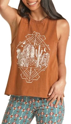 Desert Scene Muscle Graphic Tank
