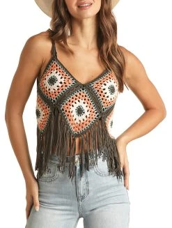 Crochet Fringe Hem Tank