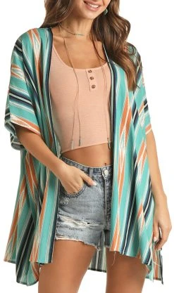 Aztec Striped Kimono