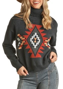 Geo Aztec Knit Sweater