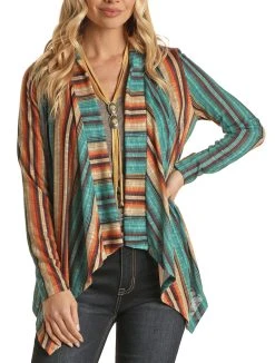 Stripe Print Cardigan