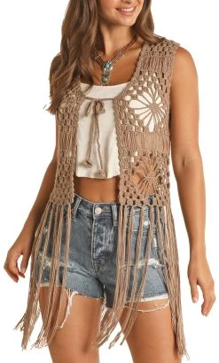 Crochet Fringe Vest