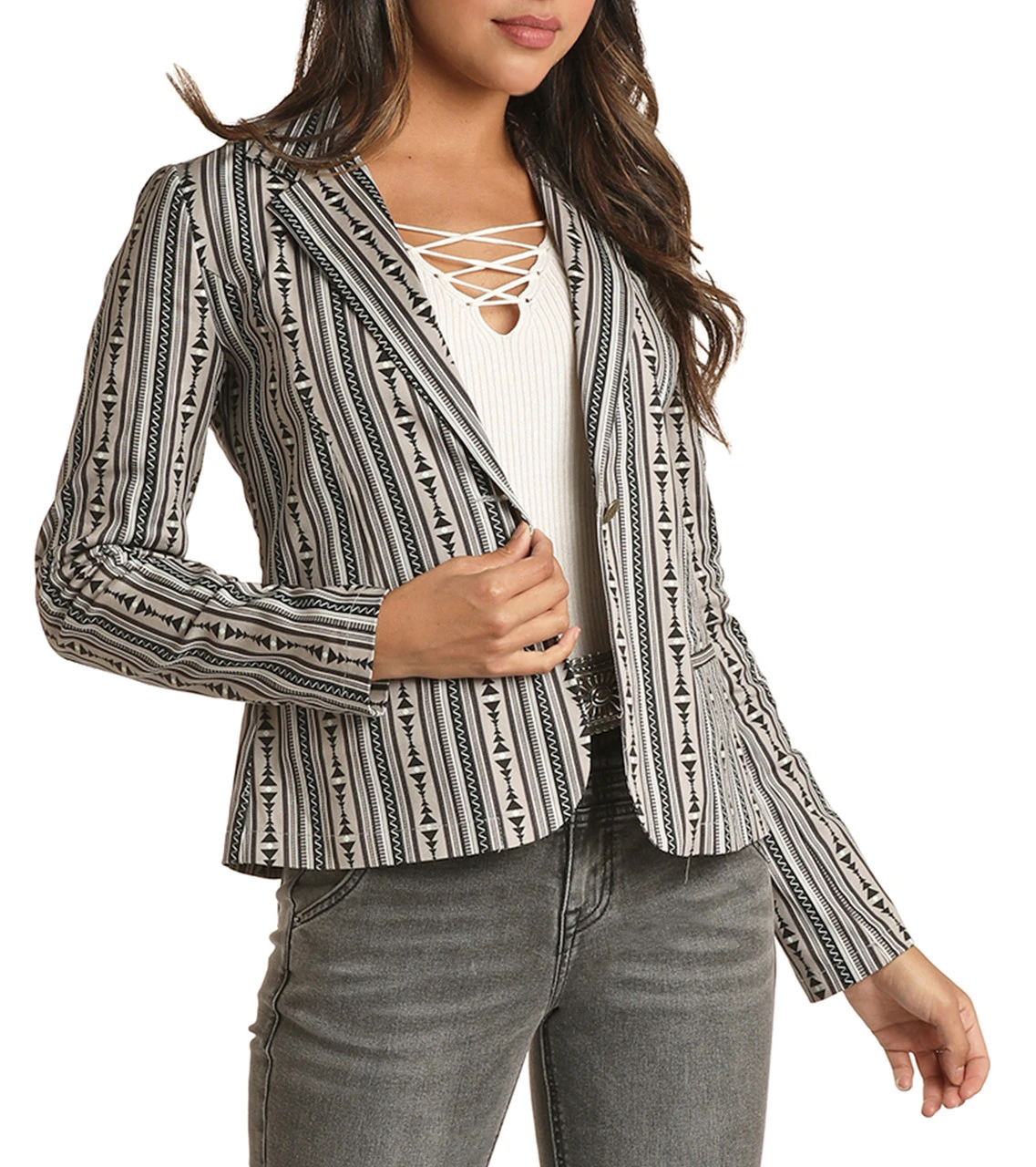 Aztec Print Blazer
