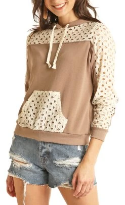 Eyelet Contrast Hoodie 5 Eyelet Contrast Hoodie -RodeoRave RRWT94R0Y3 AZ 40564.1680194612