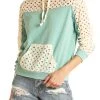 Eyelet Contrast Hoodie