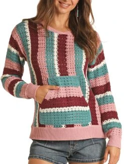 Boho Striped Hoodie