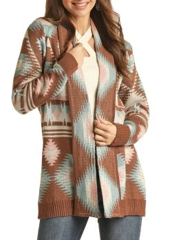 Aztec Knit Cardigan #RRWT95R03T