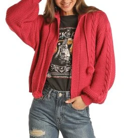 Hooded Knit Cardigan