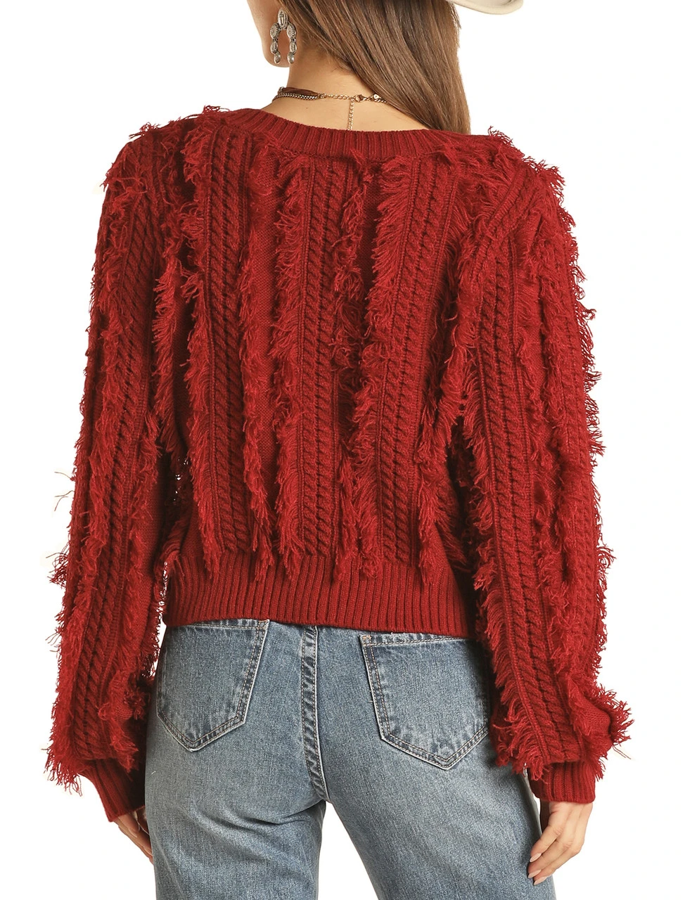 Frayed Detail Cardigan 2 Frayed Detail Cardigan - Image 2