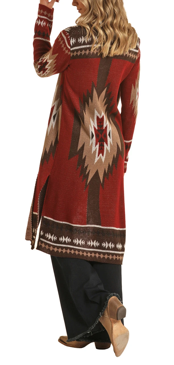 Aztec Knit Long Duster 2 Aztec Knit Long Duster - Image 2