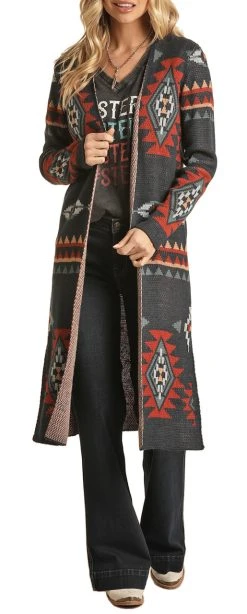 Aztec Knit Duster