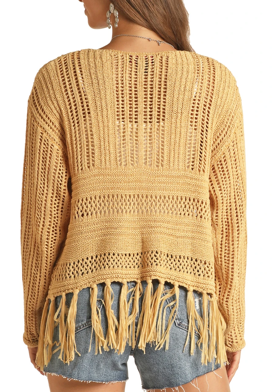 Knit Fringe Cardigan 2 Knit Fringe Cardigan - Image 2