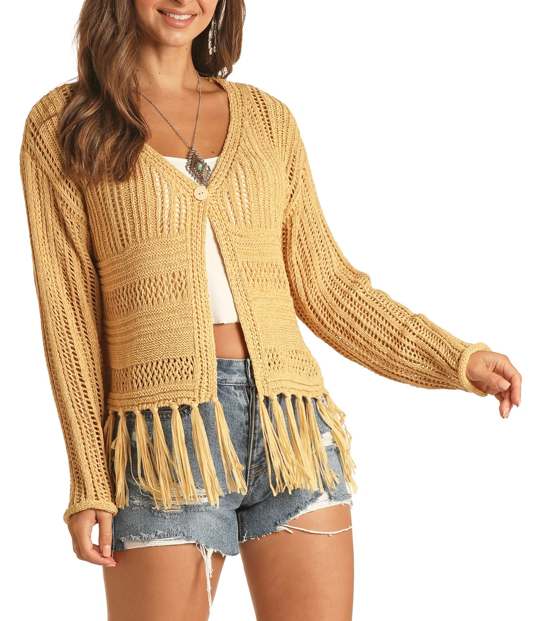 Knit Fringe Cardigan 1 Knit Fringe Cardigan