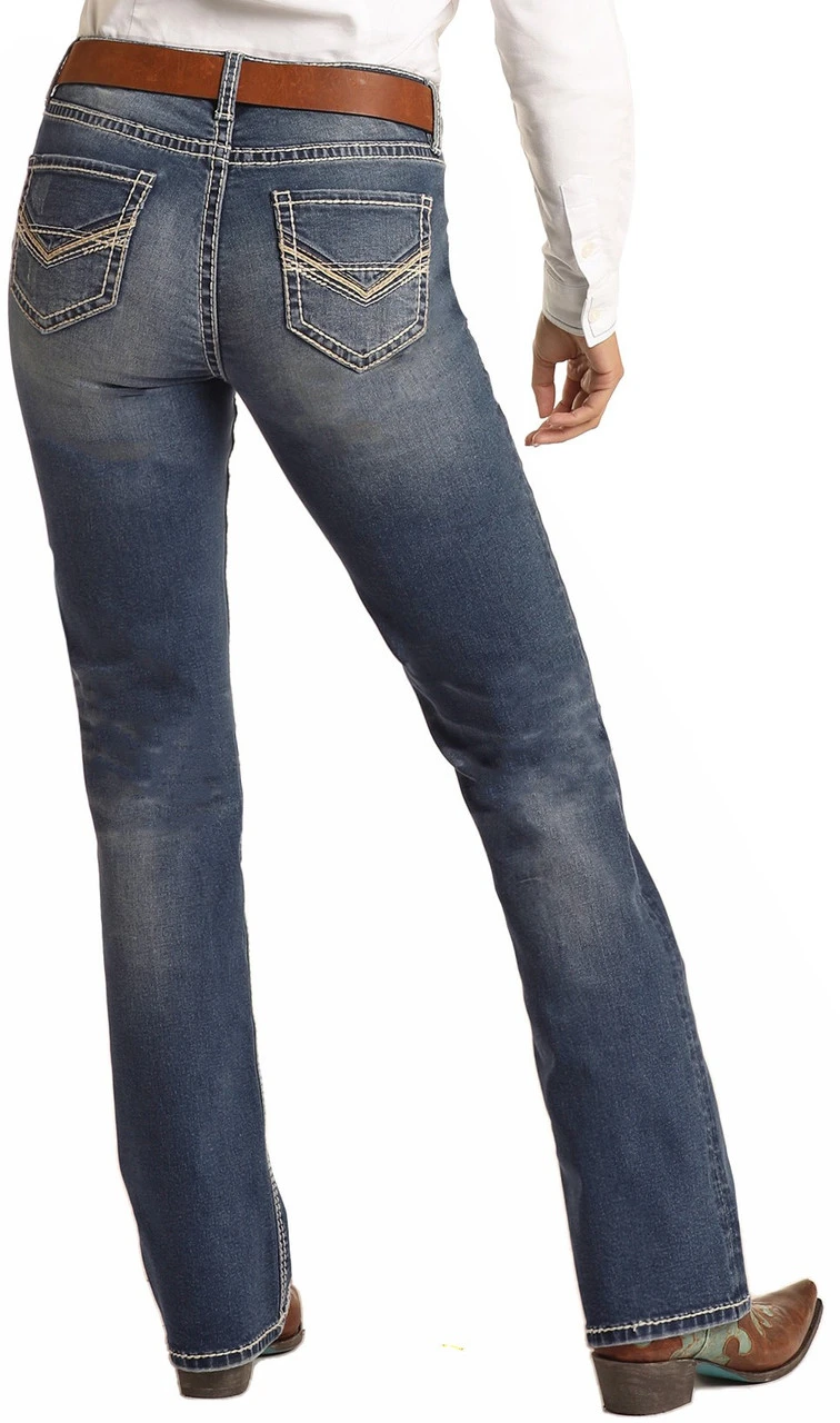 Mid Rise Extra Stretch Bootcut Riding Jeans #W7-3549 1 Mid Rise Extra Stretch Bootcut Riding Jeans #W7-3549