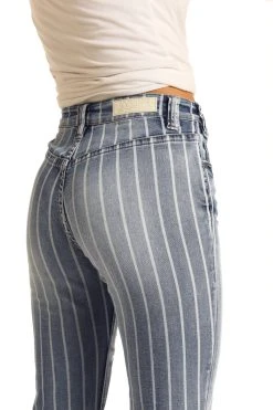 High Rise Extra Stretch Striped Trouser Jeans #W8H2533 -RodeoRave W8H2533 C 300 300 05900.1604632290