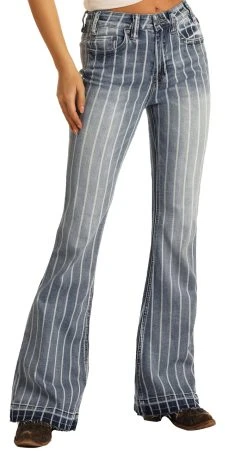 High Rise Extra Stretch Striped Trouser Jeans #W8H2533 -RodeoRave W8H2533 300 300 79209.1604523097