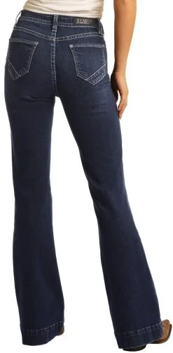 High Rise Extra Stretch Button Fly Trouser Jeans #W8H4165 -RodeoRave W8H4165 B 44819.1608061892