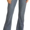 Mid Rise Extra Stretch Striped Trousers #W8M2681