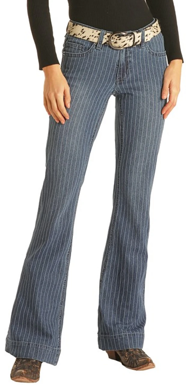 Mid Rise Extra Stretch Striped Trousers #W8M2681 1 Mid Rise Extra Stretch Striped Trousers #W8M2681