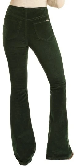 Bargain Bells High Rise Stretch Corduroy Pull-On Flare Jeans #WPH2665 -RodeoRave WPH2665 B 36037.1639606620