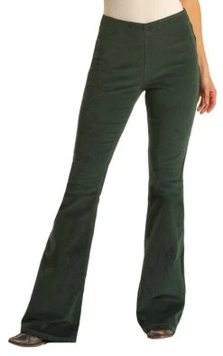 Bargain Bells High Rise Stretch Corduroy Pull-On Flare Jeans #WPH2665