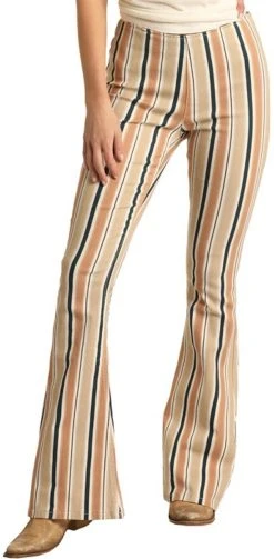 Bargain Bells High Rise Stretch Pull-On Flare Jeans #WPH3504