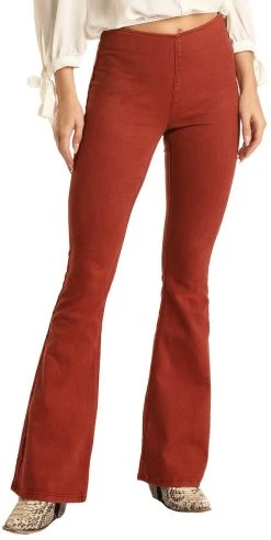 Bargain Bells High Rise Stretch Pull-On Flare Jeans #WPH8174