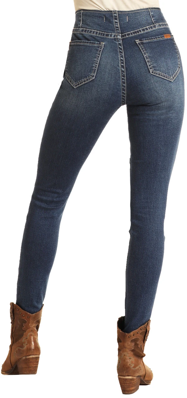 Skinny Mini High Rise Stretch Pull-On Jeans #WPS9754 3 Skinny Mini High Rise Stretch Pull-On Jeans #WPS9754 - Image 3