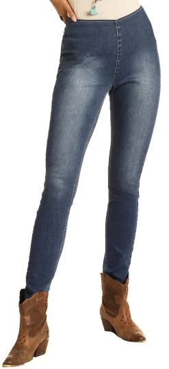 Skinny Mini High Rise Stretch Pull-On Jeans #WPS9754