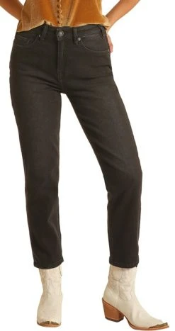 High Rise Extra Stretch Straight Cropped Jeans #WSC2676