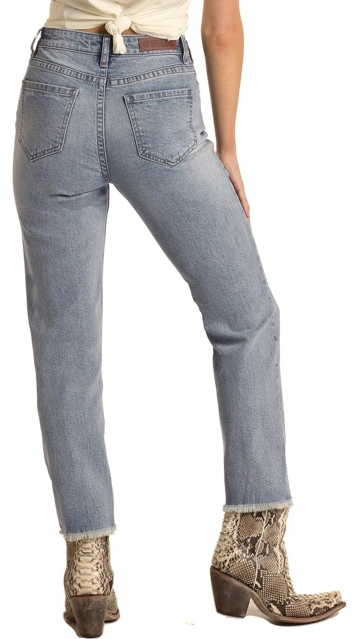 High Rise Straight Cropped Jeans #WSC3536 2 High Rise Straight Cropped Jeans #WSC3536 - Image 2