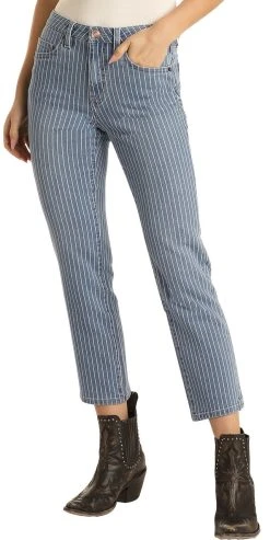 High Rise Extra Stretch Straight Cropped Jeans #WSC3537