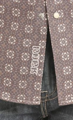 FR Floral Twill Long Sleeve Work Shirt #B2S2337 -RodeoRave b2s2337 d 87412.1612469451