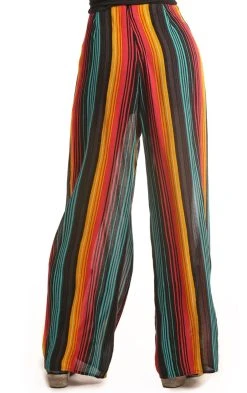 Serape Print Pleated Pants #B9-2041